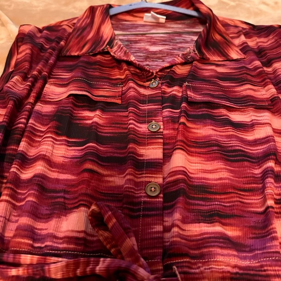 Lularoe Stacie Button Up Dress M - Picture 3 of 4